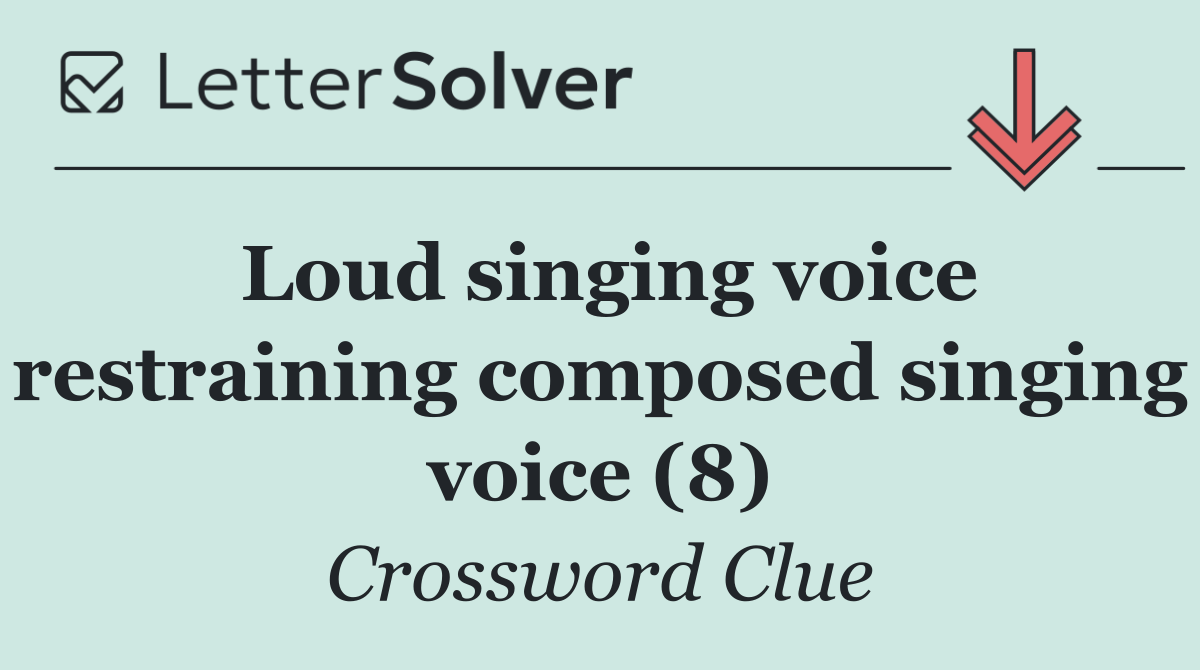 Loud singing voice restraining composed singing voice (8)