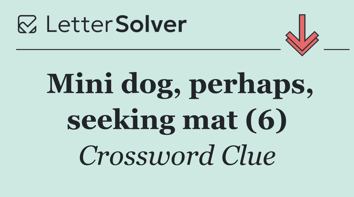 Mini dog, perhaps, seeking mat (6)