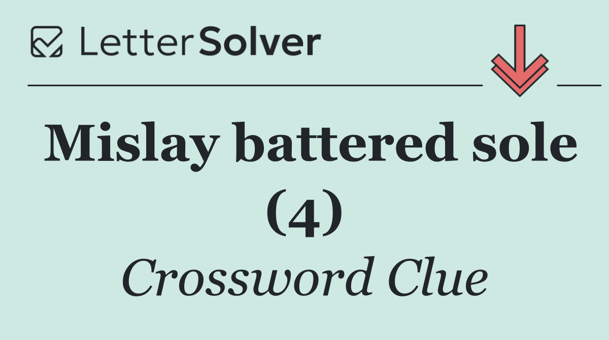 Mislay battered sole (4)