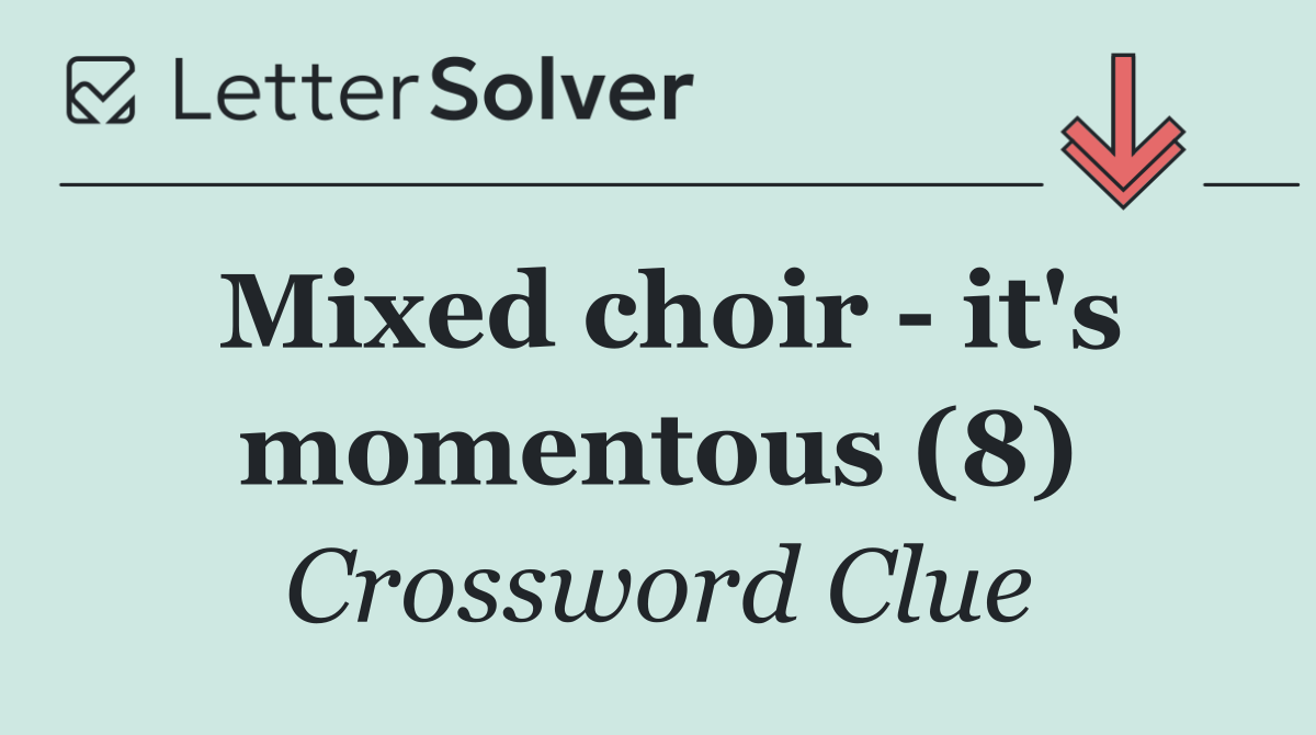 Mixed choir   it's momentous (8)