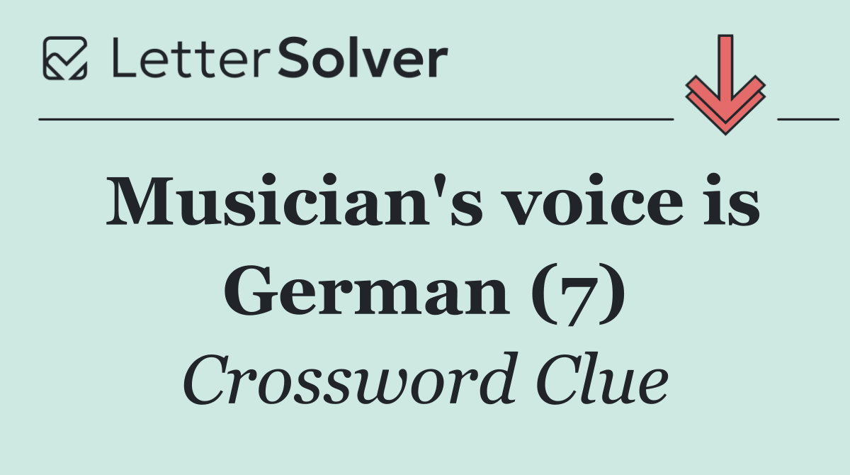 Musician's voice is German (7)