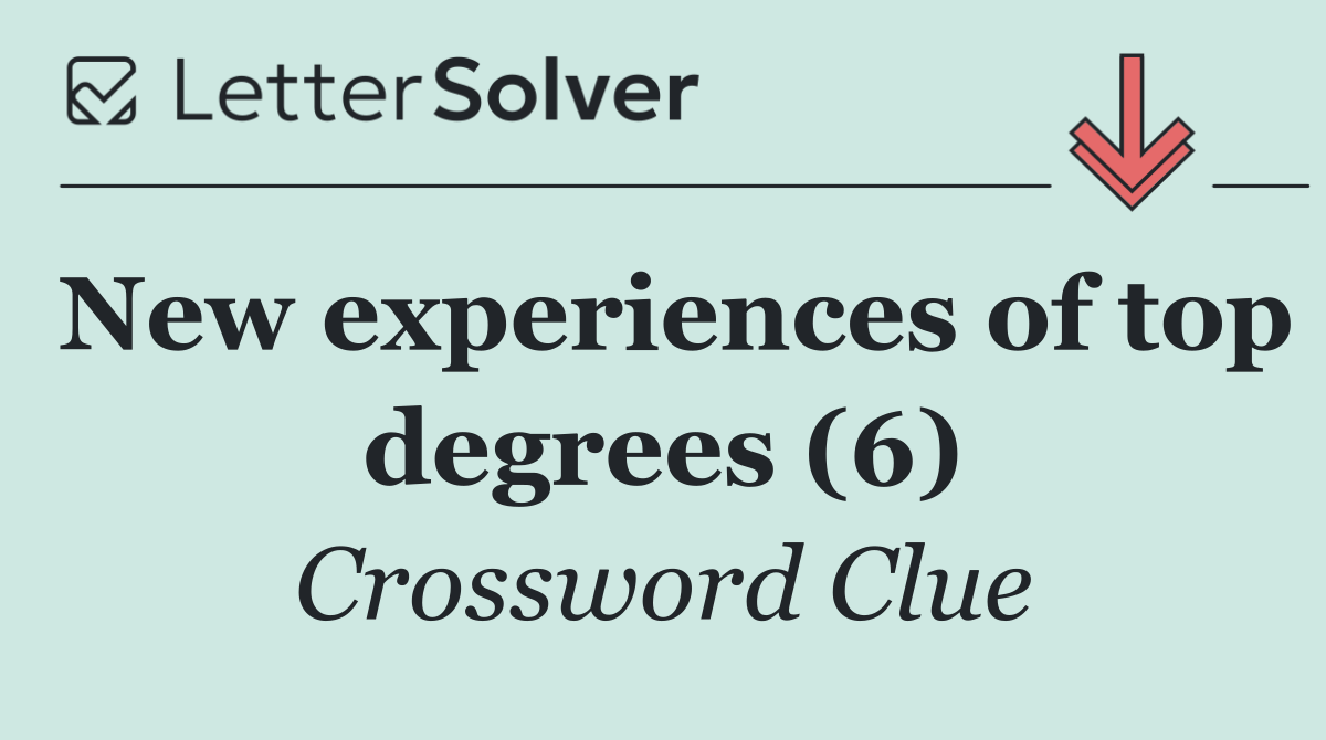 New experiences of top degrees (6)
