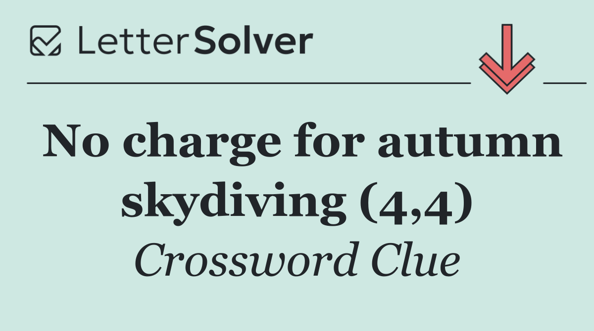 No charge for autumn skydiving (4,4)