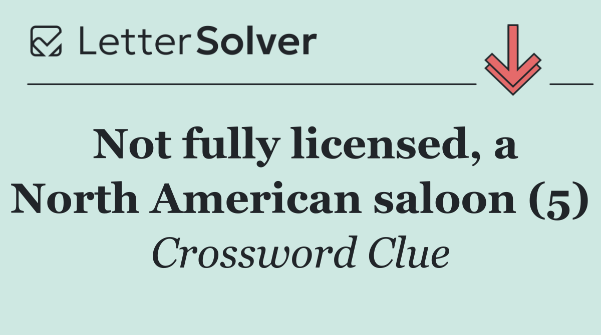 Not fully licensed, a North American saloon (5)