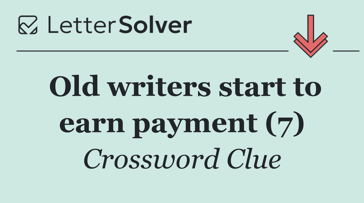 Old writers start to earn payment (7)