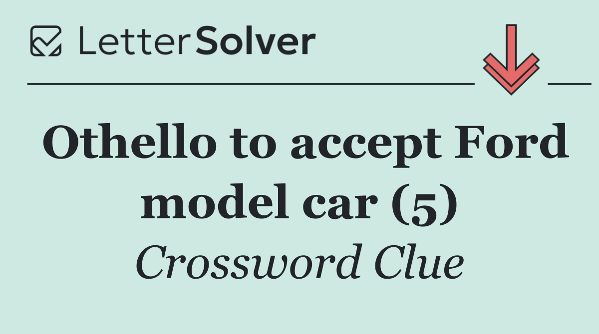 Othello to accept Ford model car (5)