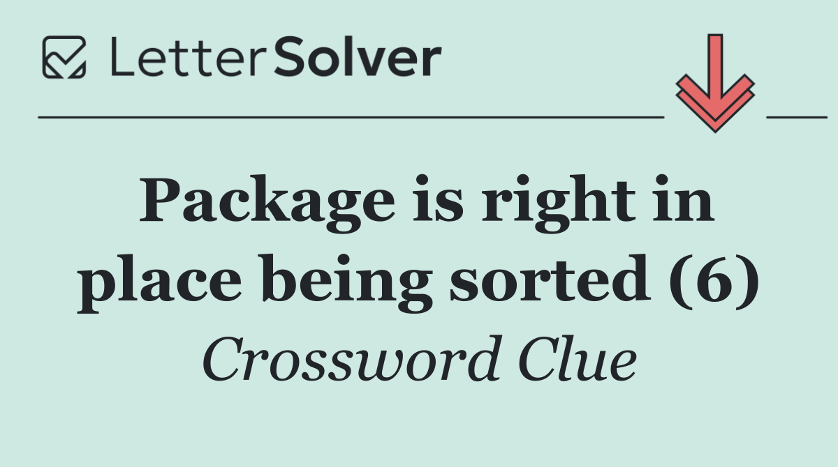 Package is right in place being sorted (6)