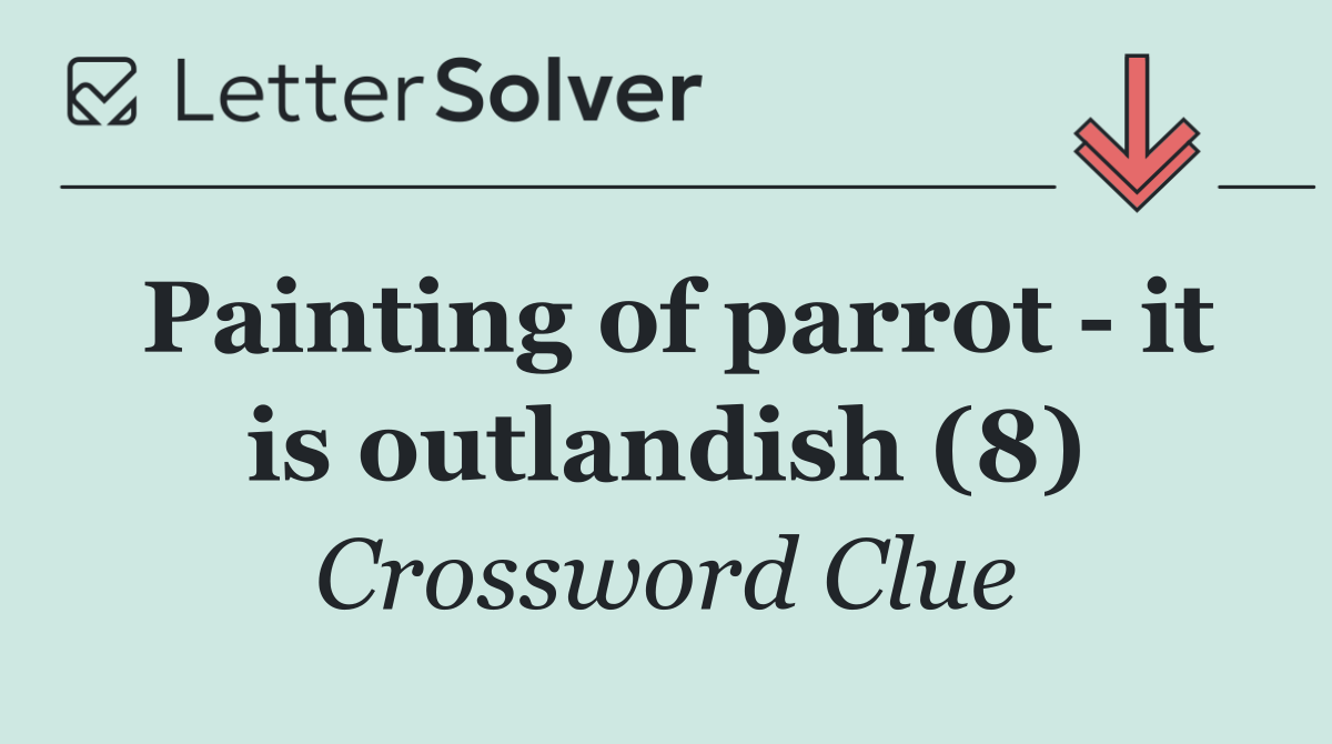 Painting of parrot   it is outlandish (8)