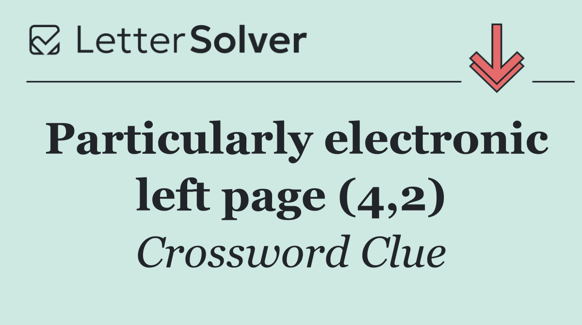 Particularly electronic left page (4,2)