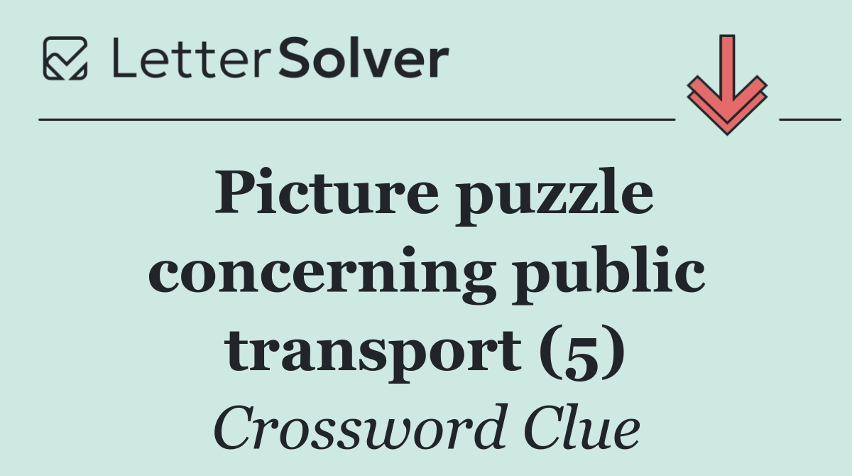 Picture puzzle concerning public transport (5)