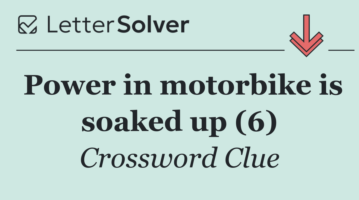 Power in motorbike is soaked up (6)