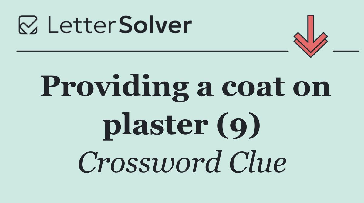 Providing a coat on plaster (9)