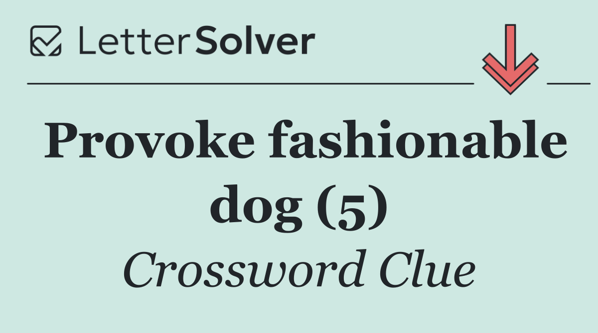Provoke fashionable dog (5)
