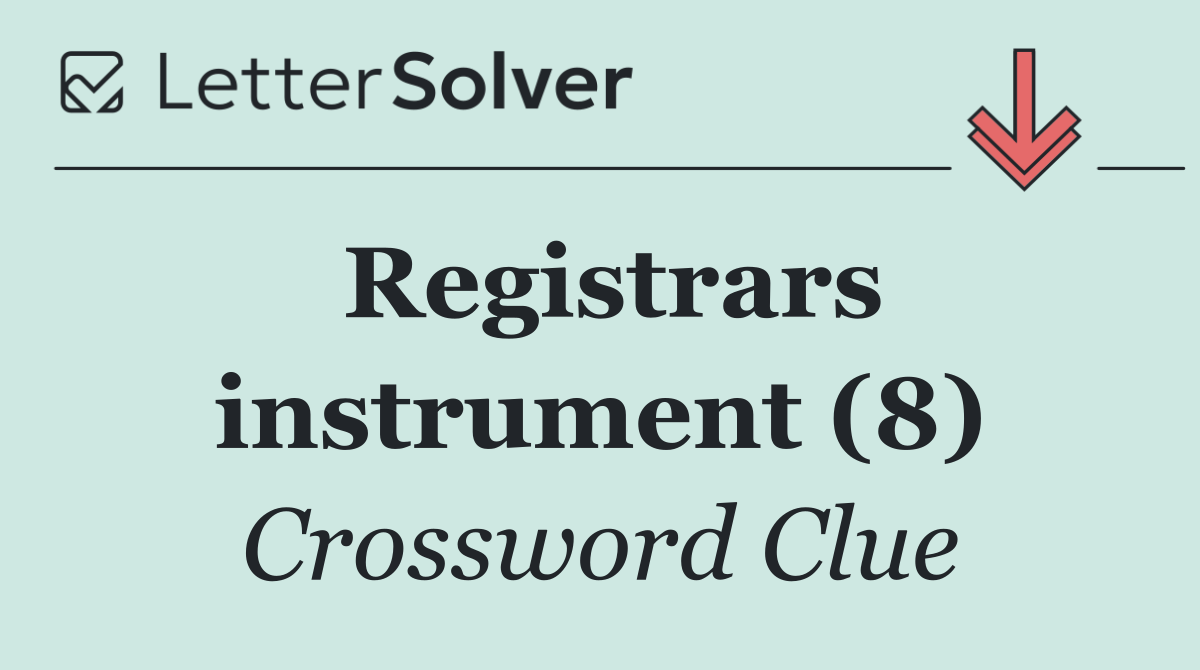 Registrars instrument (8)