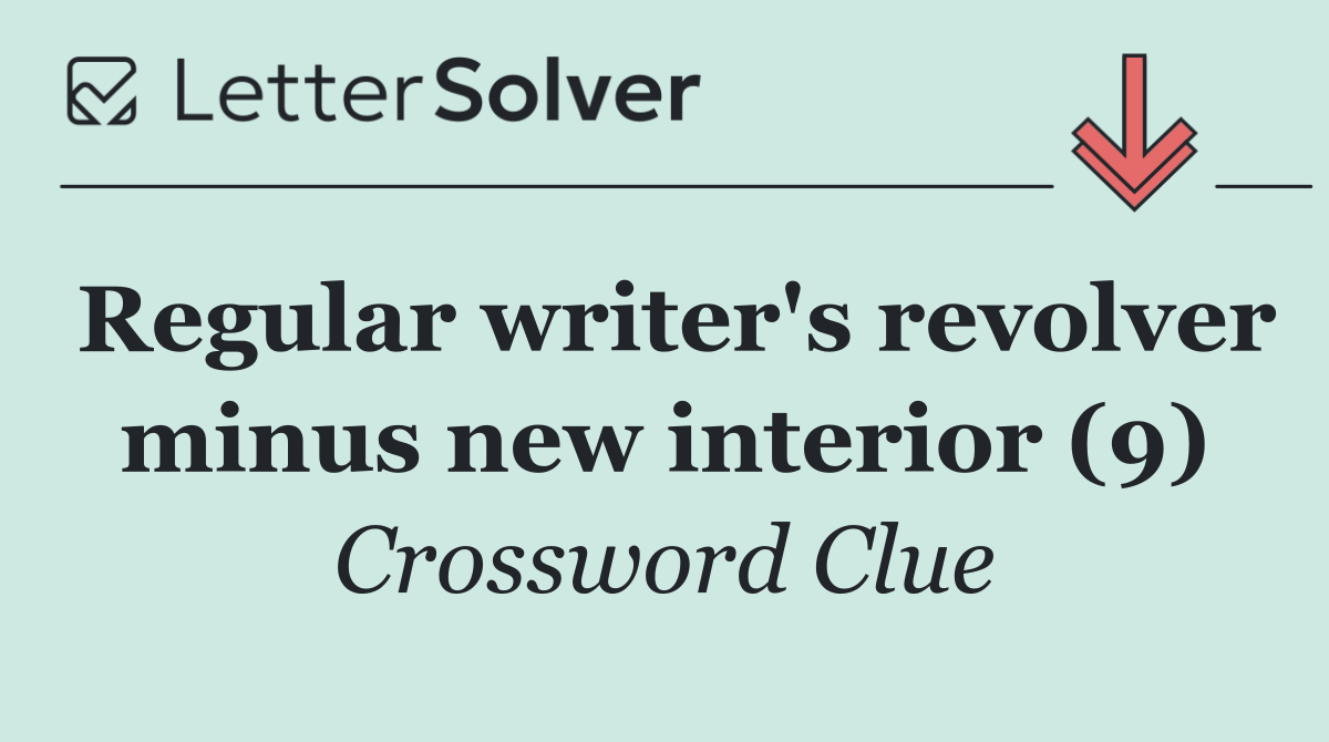Regular writer's revolver minus new interior (9)