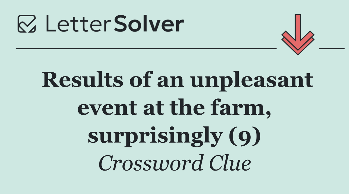 Results of an unpleasant event at the farm, surprisingly (9)
