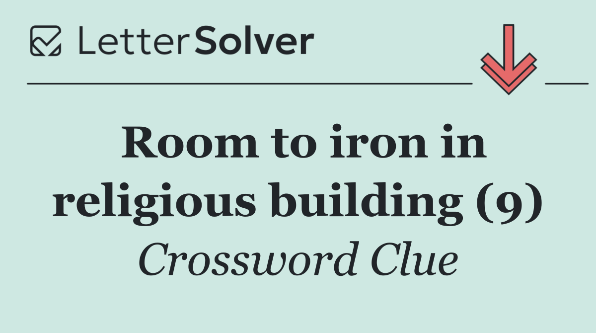 Room to iron in religious building (9)
