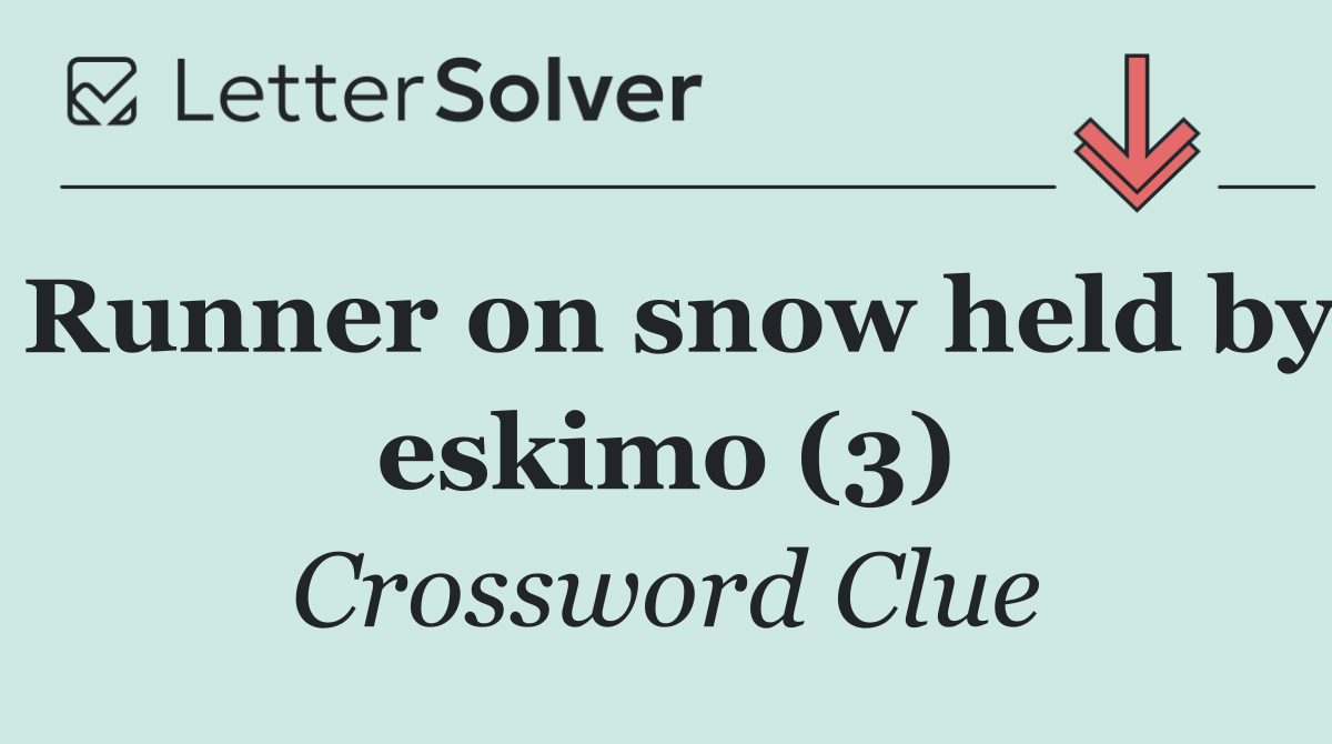 Runner on snow held by eskimo (3)
