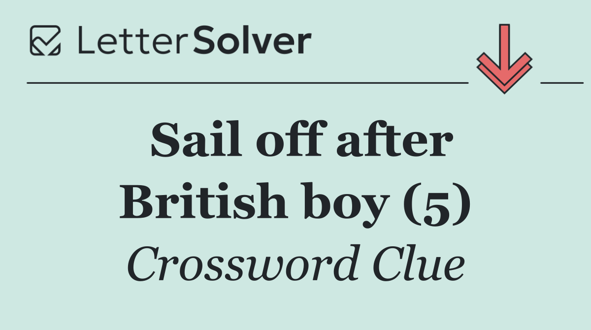 Sail off after British boy (5)