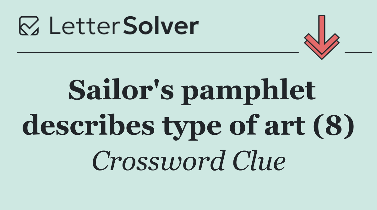 Sailor's pamphlet describes type of art (8)