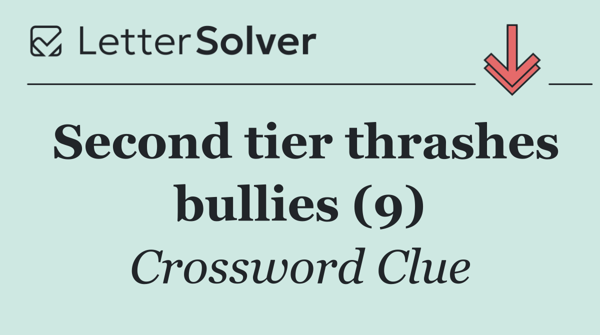 Second tier thrashes bullies (9)
