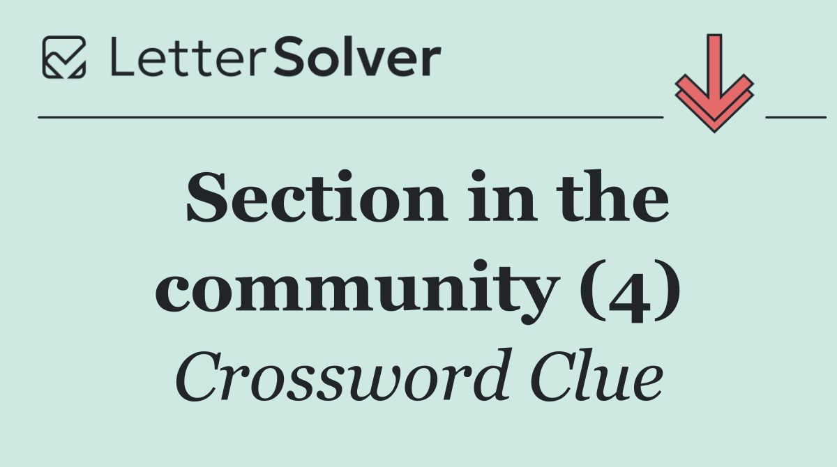 Section in the community (4)