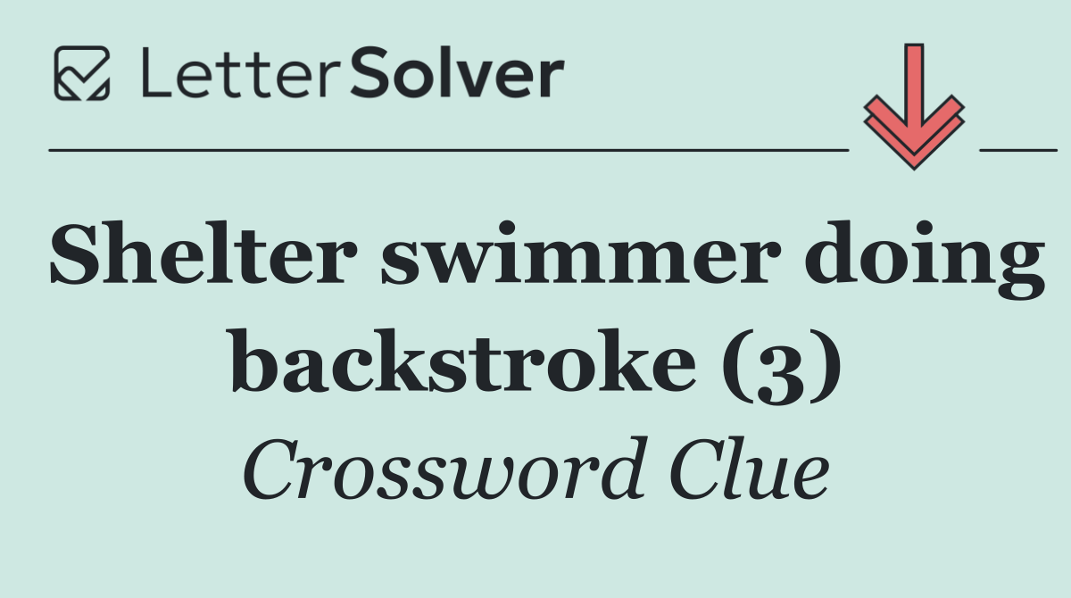 Shelter swimmer doing backstroke (3)