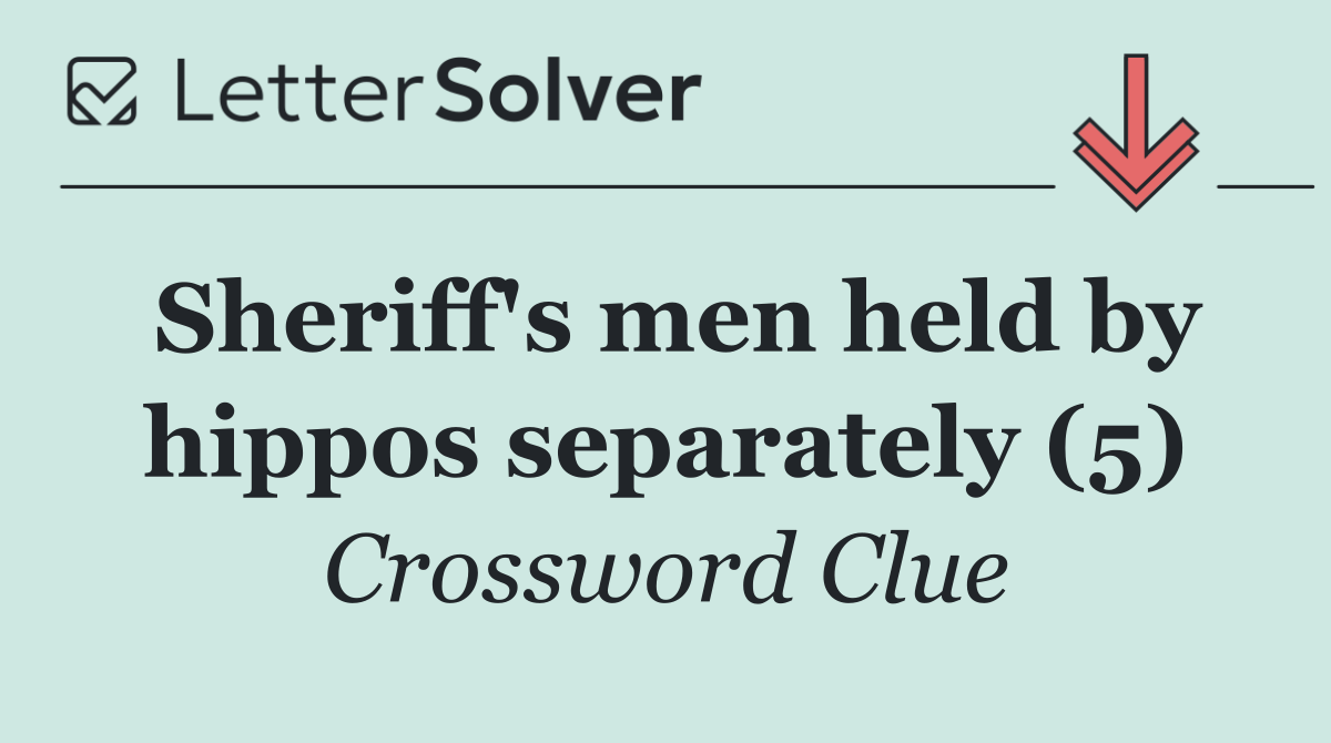 Sheriff's men held by hippos separately (5)