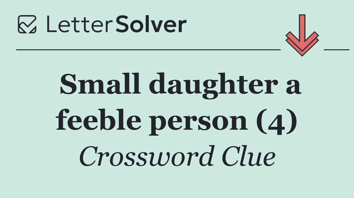Small daughter a feeble person (4)