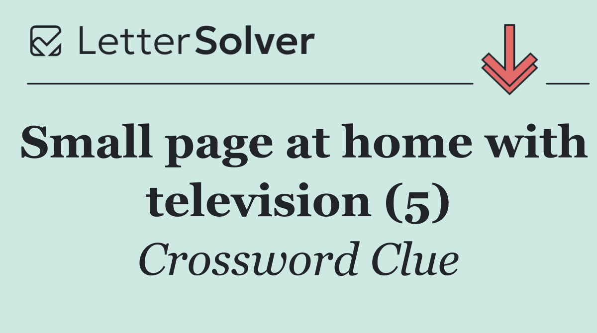 Small page at home with television (5)