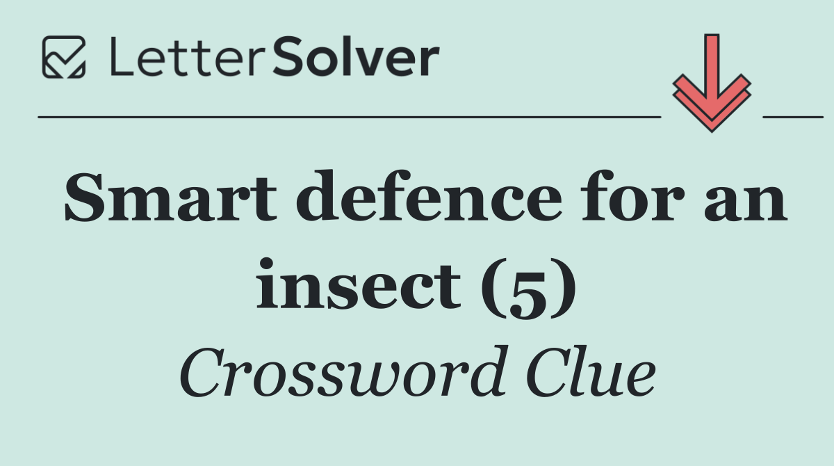 Smart defence for an insect (5)