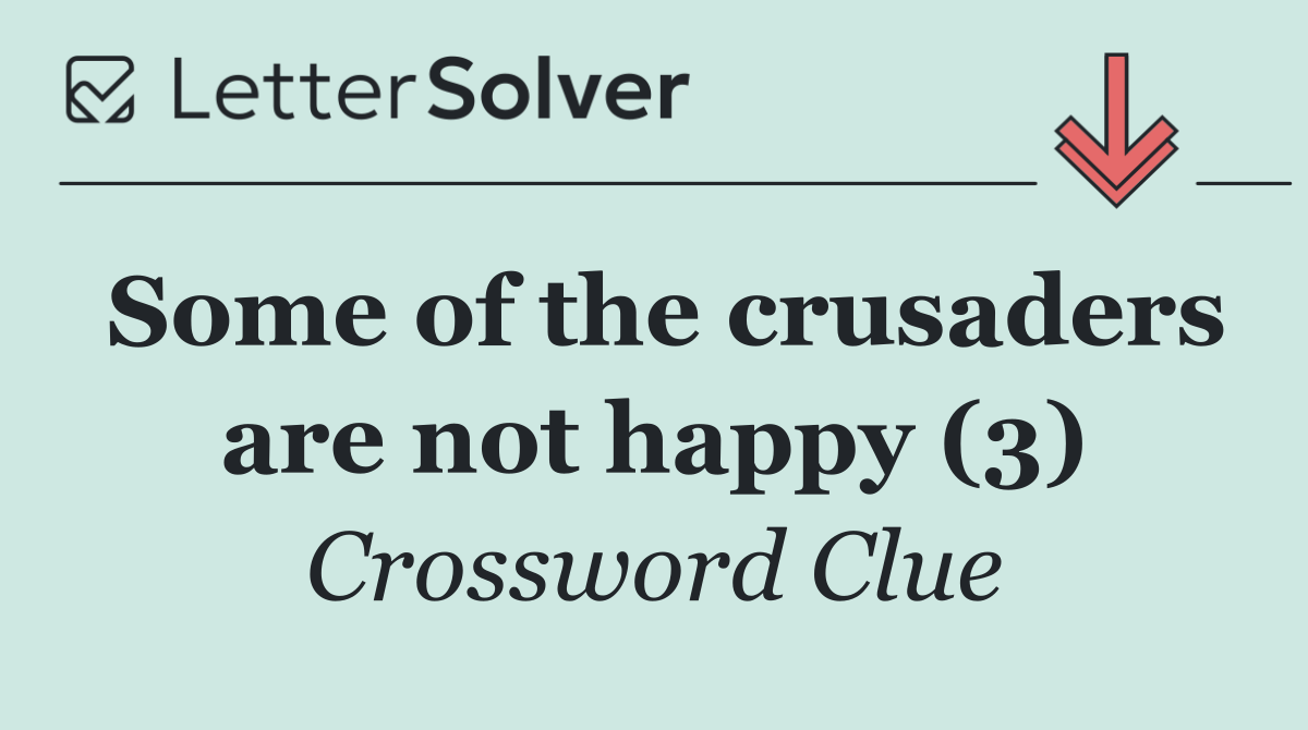 Some of the crusaders are not happy (3)