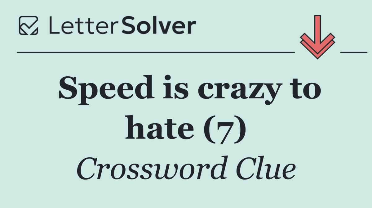Speed is crazy to hate (7)