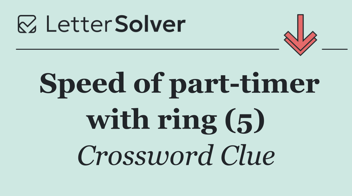 Speed of part timer with ring (5)