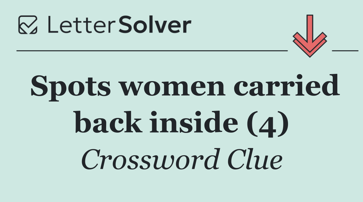 Spots women carried back inside (4)