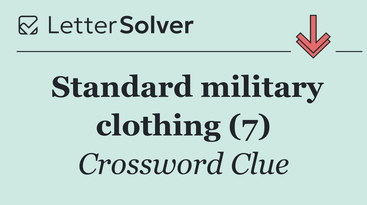 Standard military clothing (7)