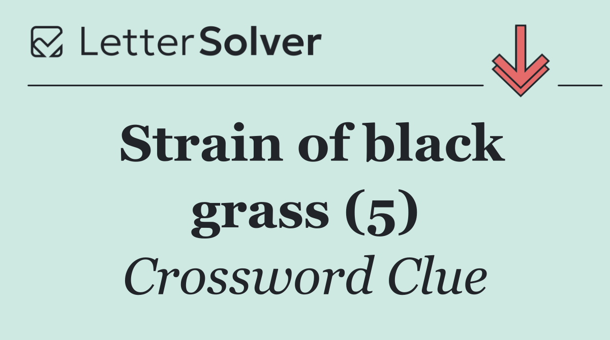 Strain of black grass (5)