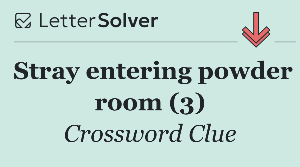 Stray entering powder room (3)