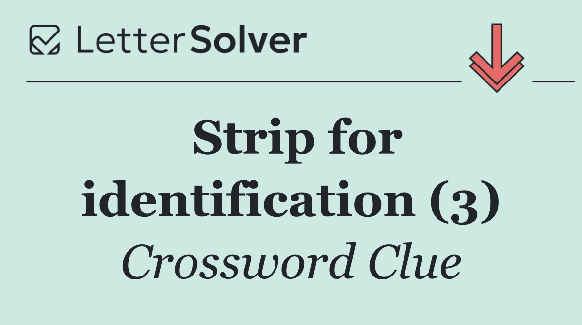 Strip for identification (3)