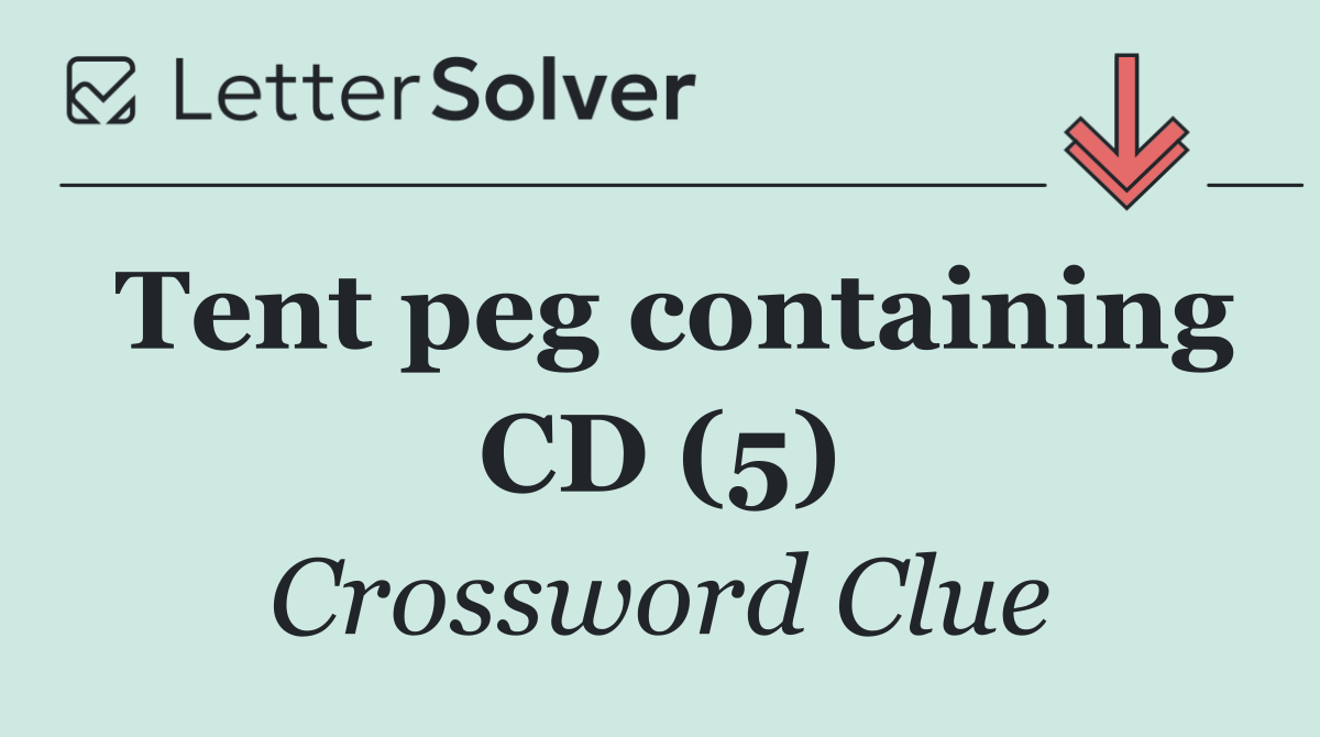 Tent peg containing CD (5)