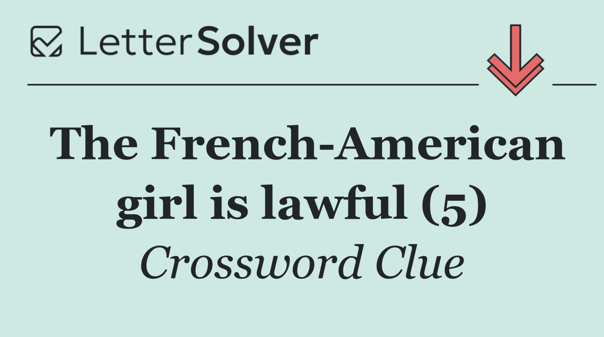 The French American girl is lawful (5)