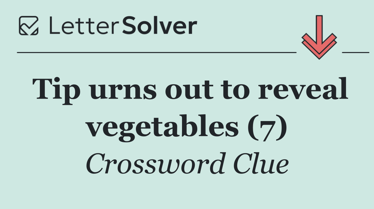 Tip urns out to reveal vegetables (7)