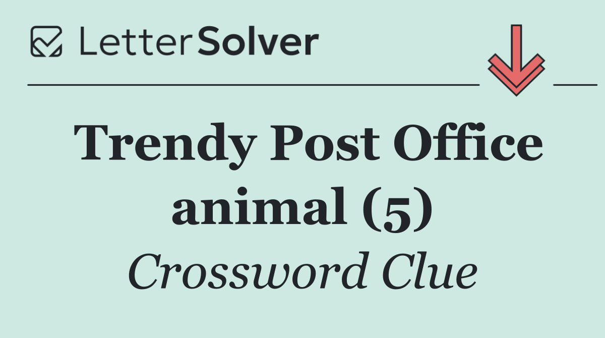 Trendy Post Office animal (5)
