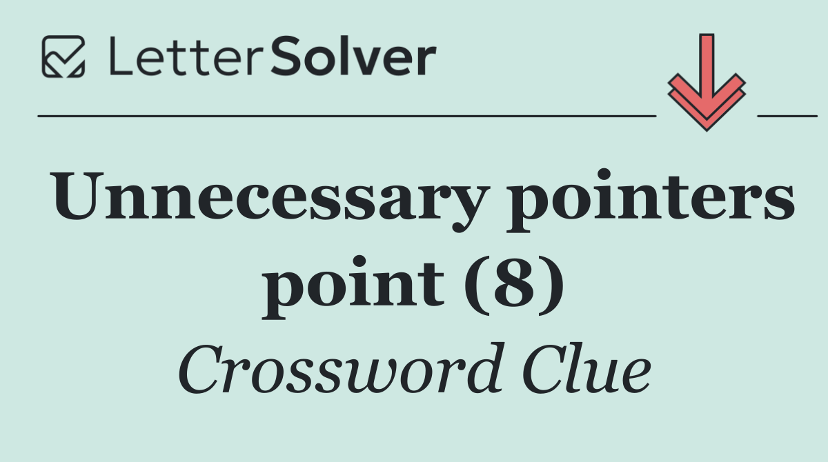 Unnecessary pointers point (8)