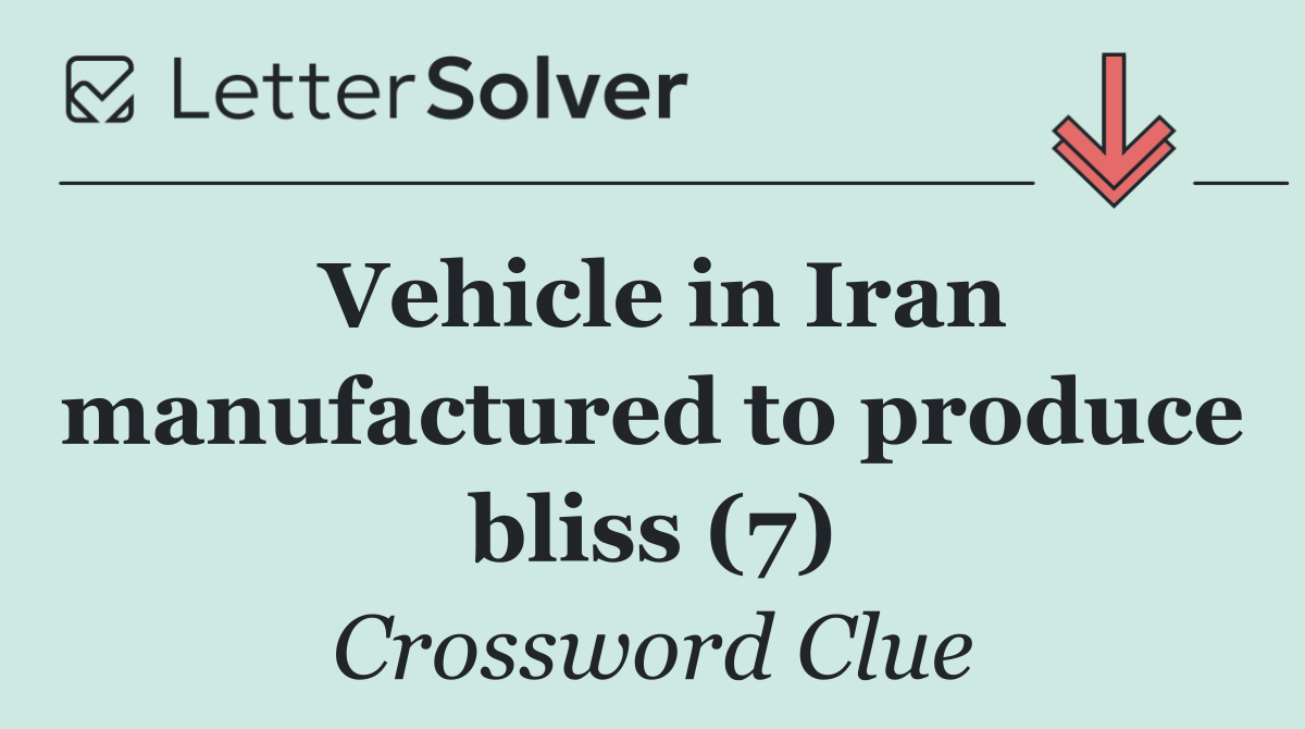 Vehicle in Iran manufactured to produce bliss (7)