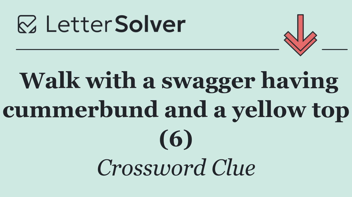 Walk with a swagger having cummerbund and a yellow top (6)