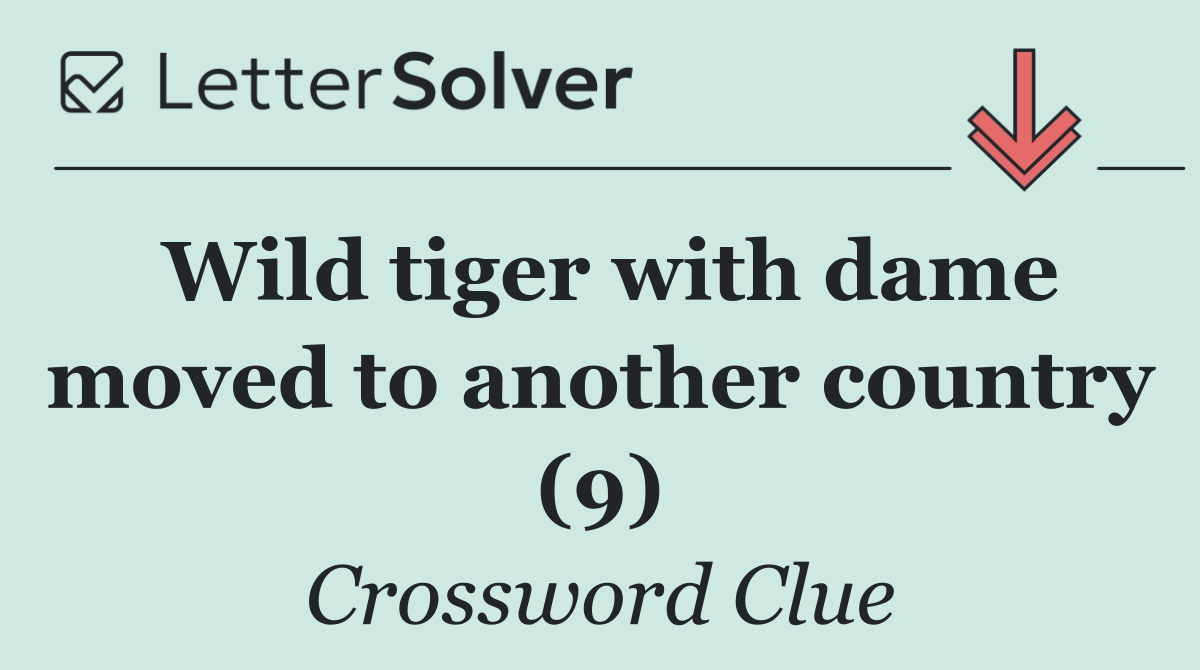 Wild tiger with dame moved to another country (9)