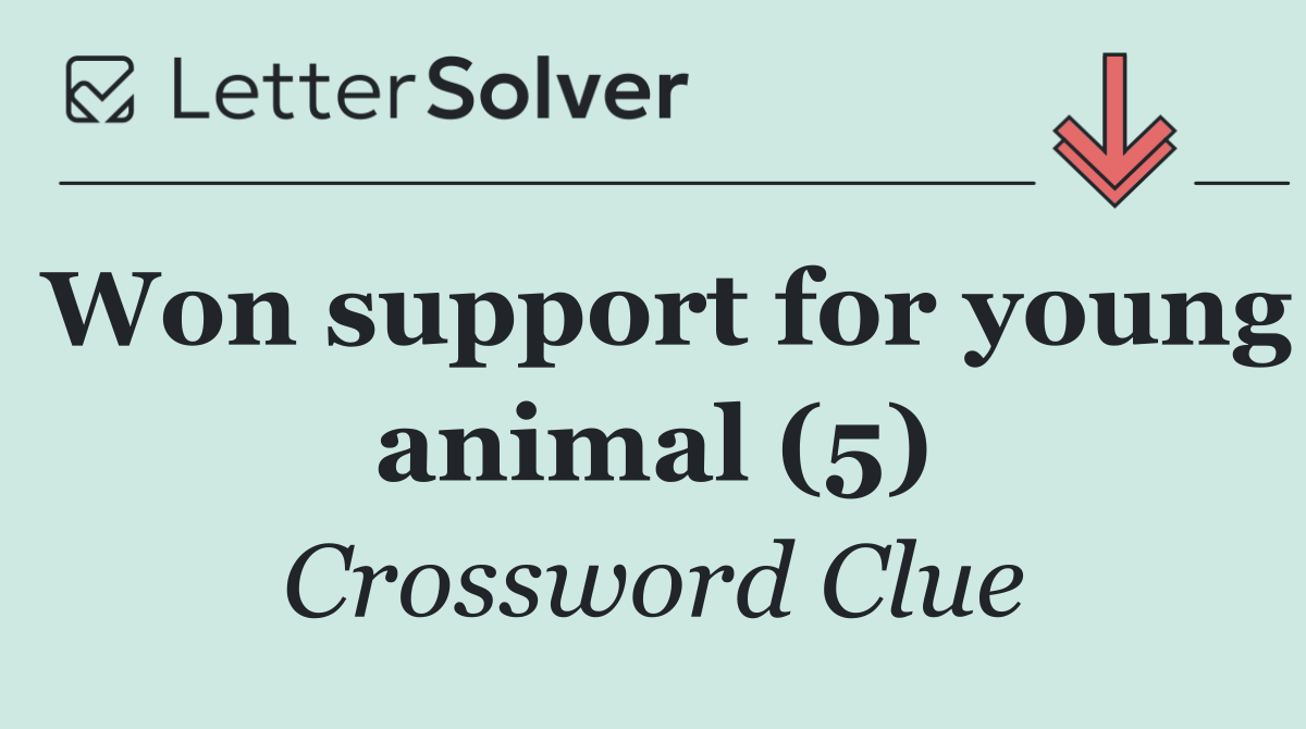 Won support for young animal (5)