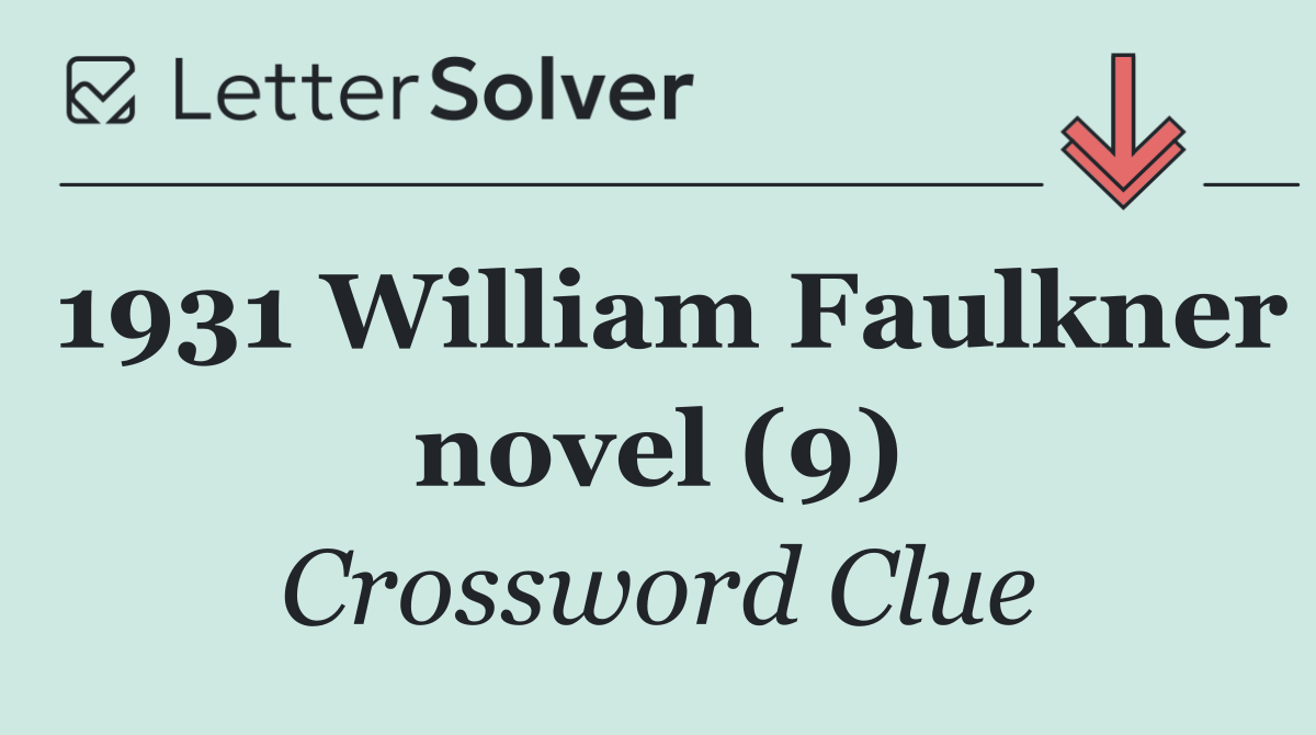 1931 William Faulkner novel (9)