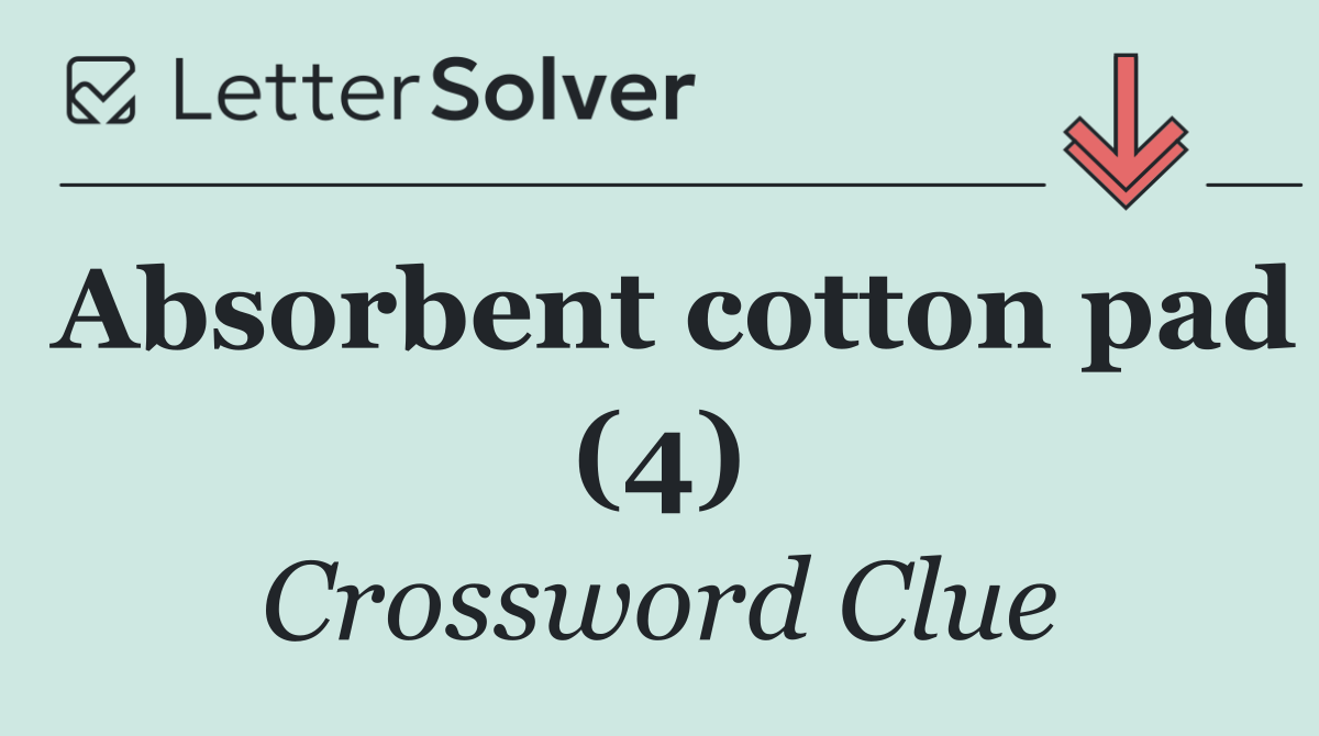 Absorbent cotton pad (4)
